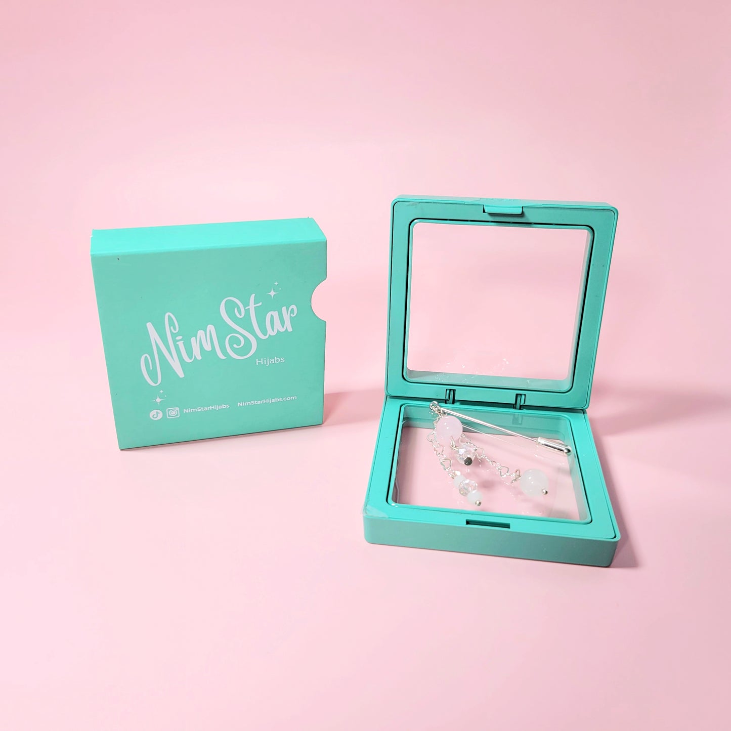 Elegant Rose Quartz Hijab Pin